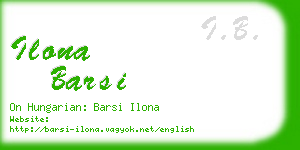 ilona barsi business card